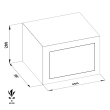 TECHNOFIRE DPE/4P combined fire resistant document safe dimensional drawing TECHNOFIRE DPE/4P combined fire resistant document safe dimensional drawing