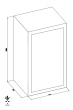 SALVUS Torino 5 kombinált irattároló bútorszéf méretezett rajz