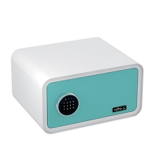 BASI mySafe 430C Elektronik-Tresor, blau-weiß, geschlossen BASI mySafe 430C Elektronik-Tresor, blau-weiß, geschlossen